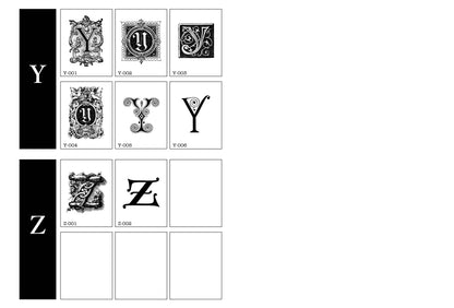 セミオーダーアルファベット便箋（1セット10枚入）